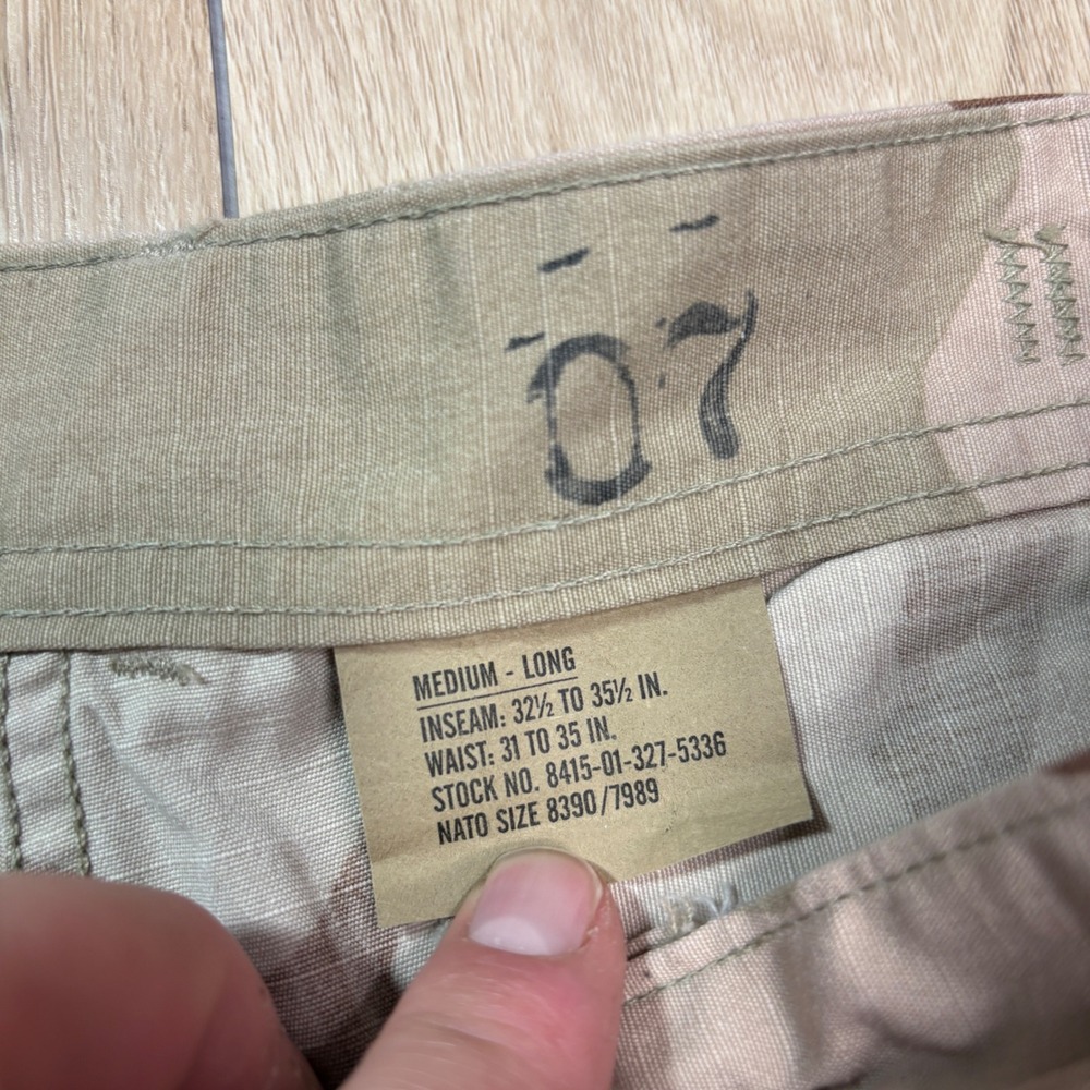 US Military BDU Desert Camo Cargo Pants Ripstop Medium Long 3 Color Adjustable - Picture 3 of 8